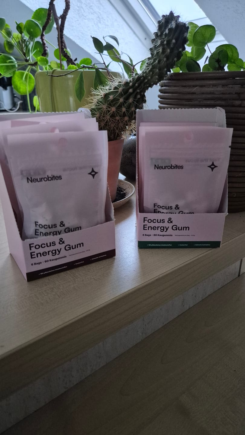 Customer photo review of Neurobites® Focus & Energy Gum (Performance-Starterpaket)