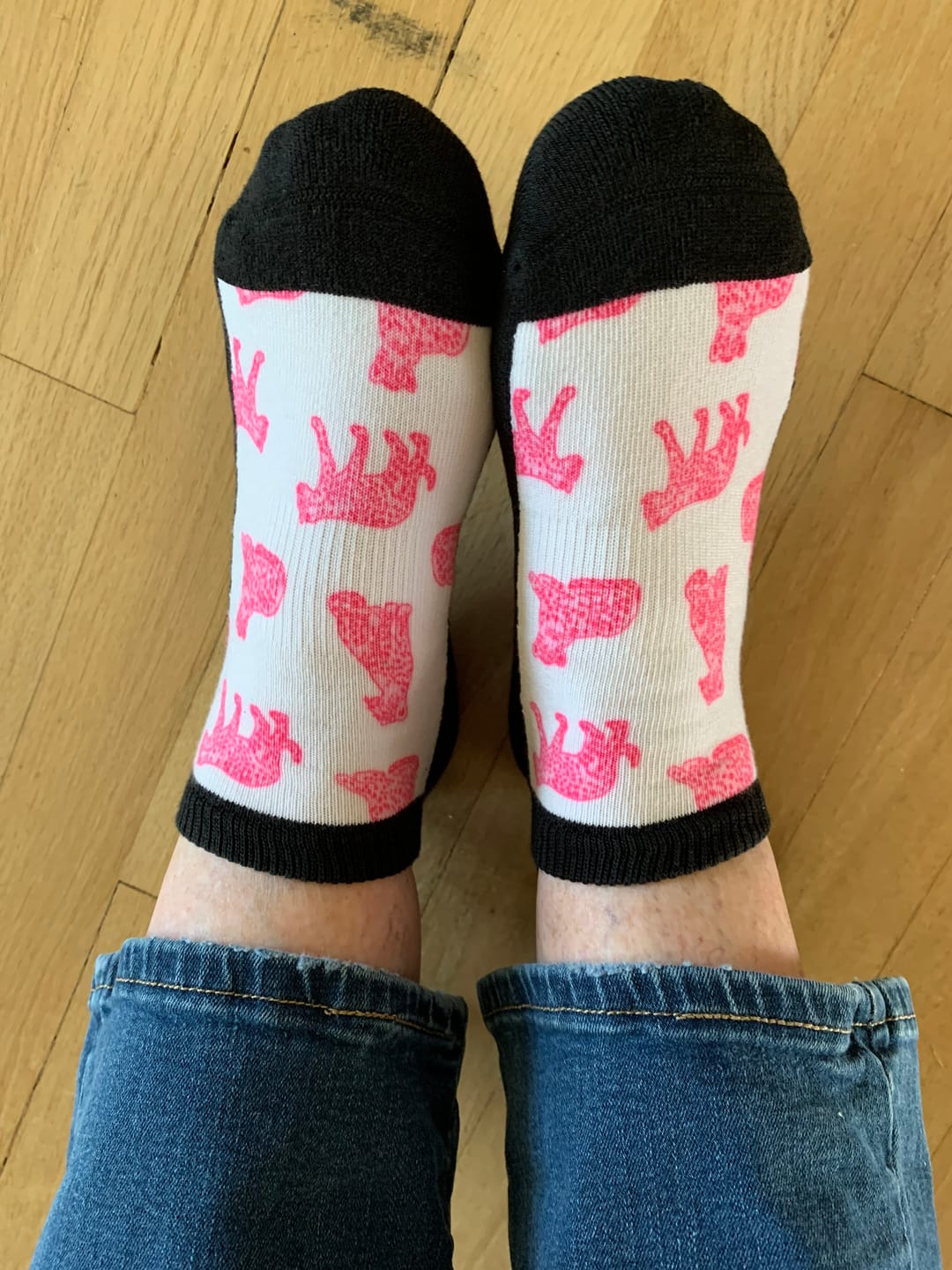Customer photo review of Lady Leopard Ankle Socks