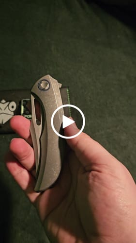 Customer video review of Poikilo Blade Armadillo Titanium Frame Lock Knife M398 3.5"