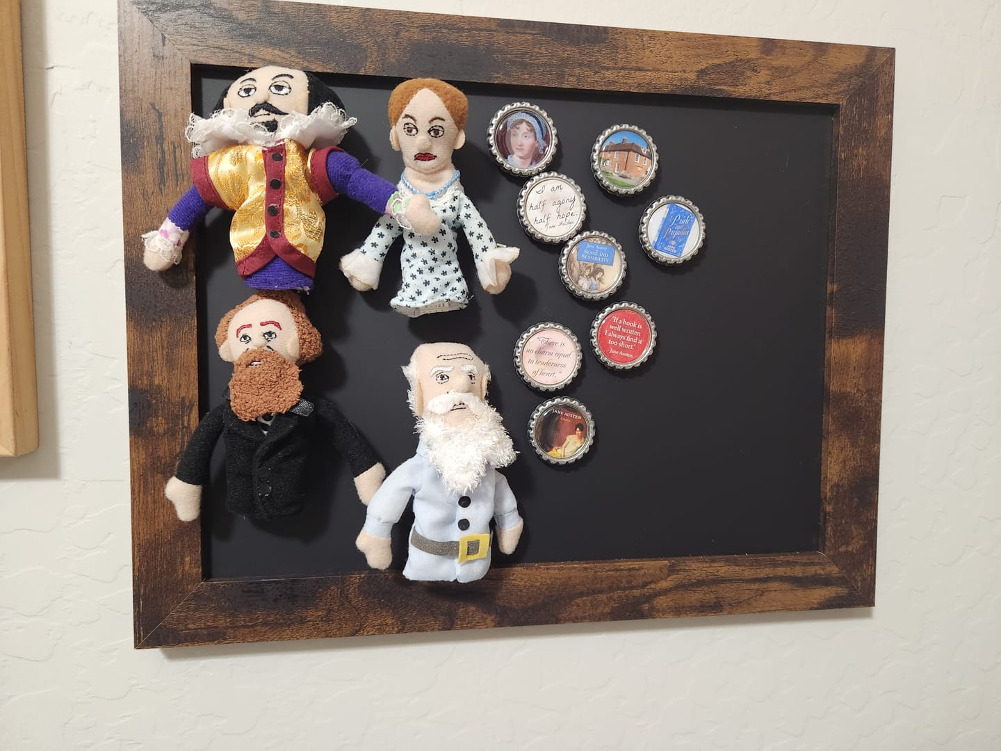 Customer photo review of 11x14 White Framed Farmhouse Magnetic Chalk Board