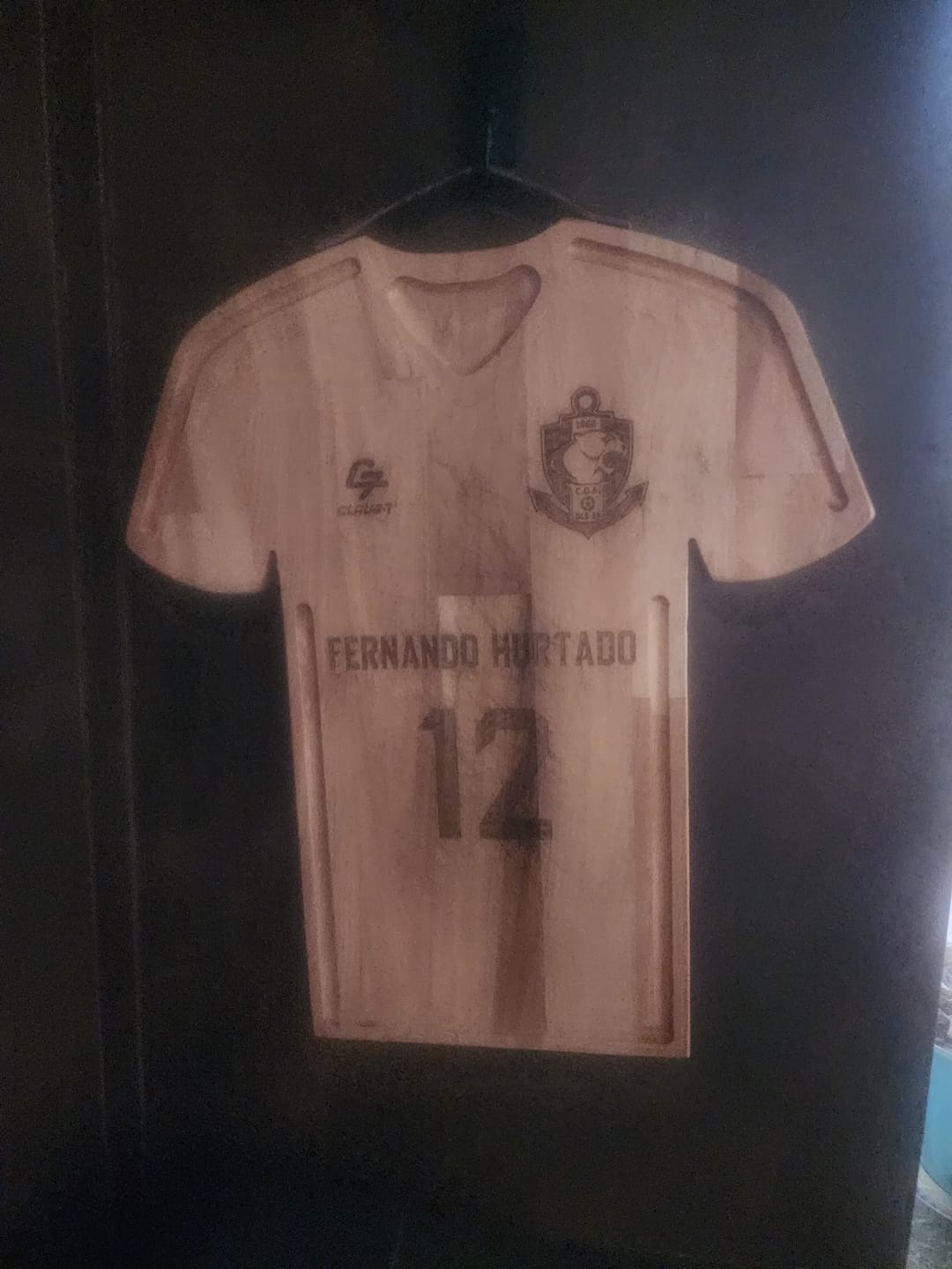 Customer photo review of Tabla Camiseta Futbol Personalizada