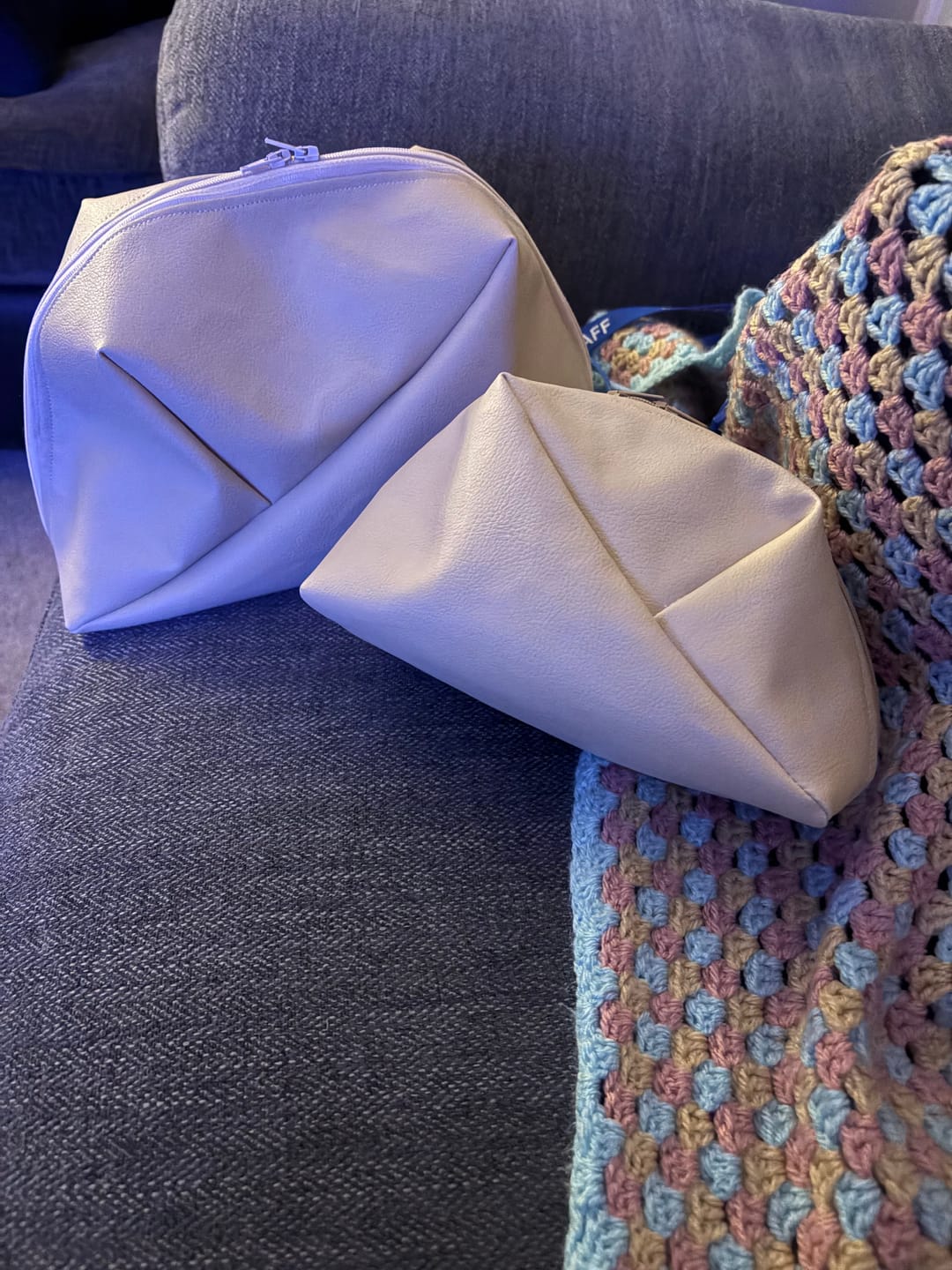 Customer photo review of Special Offer Cream Faux Leather Fabric