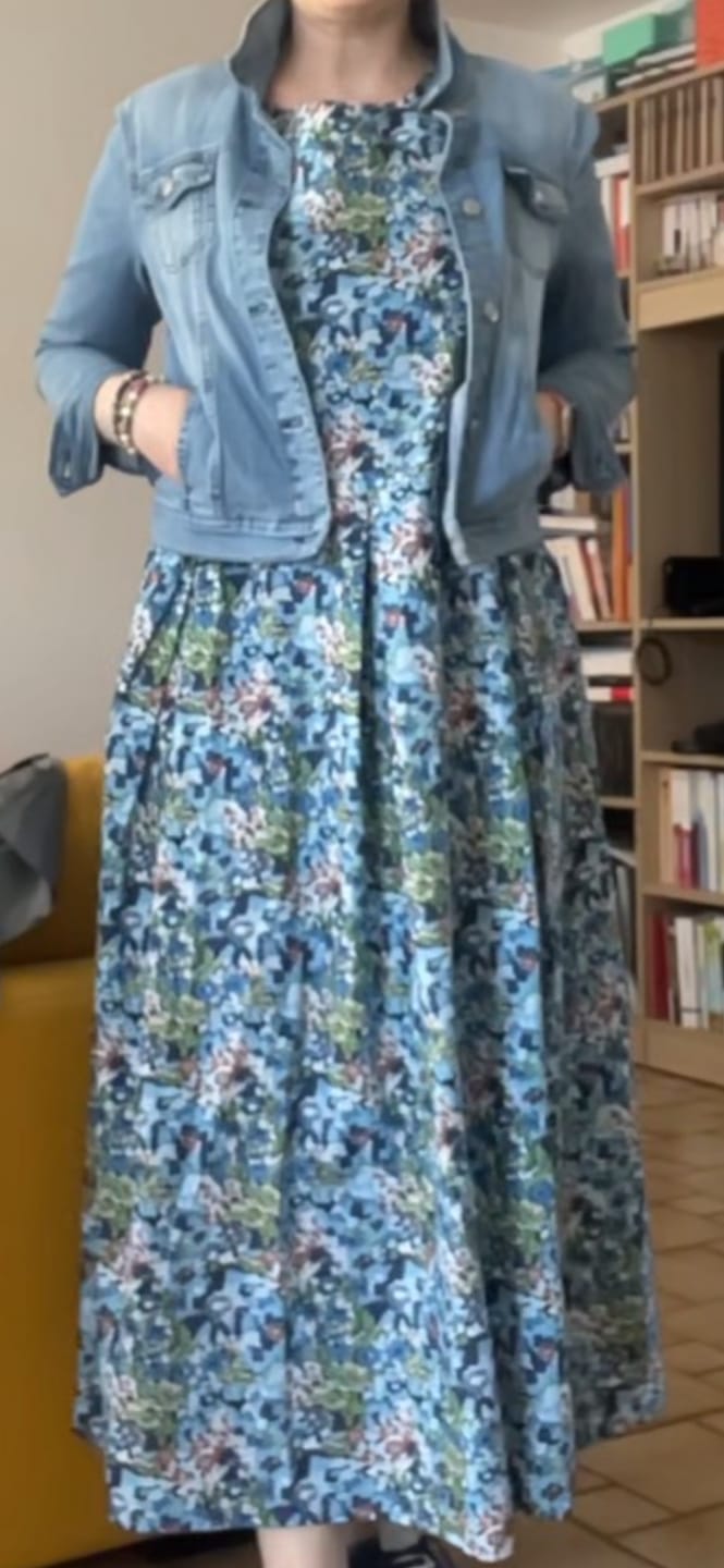 Customer photo review of Robe Louisa - Fleurs d'Indigo