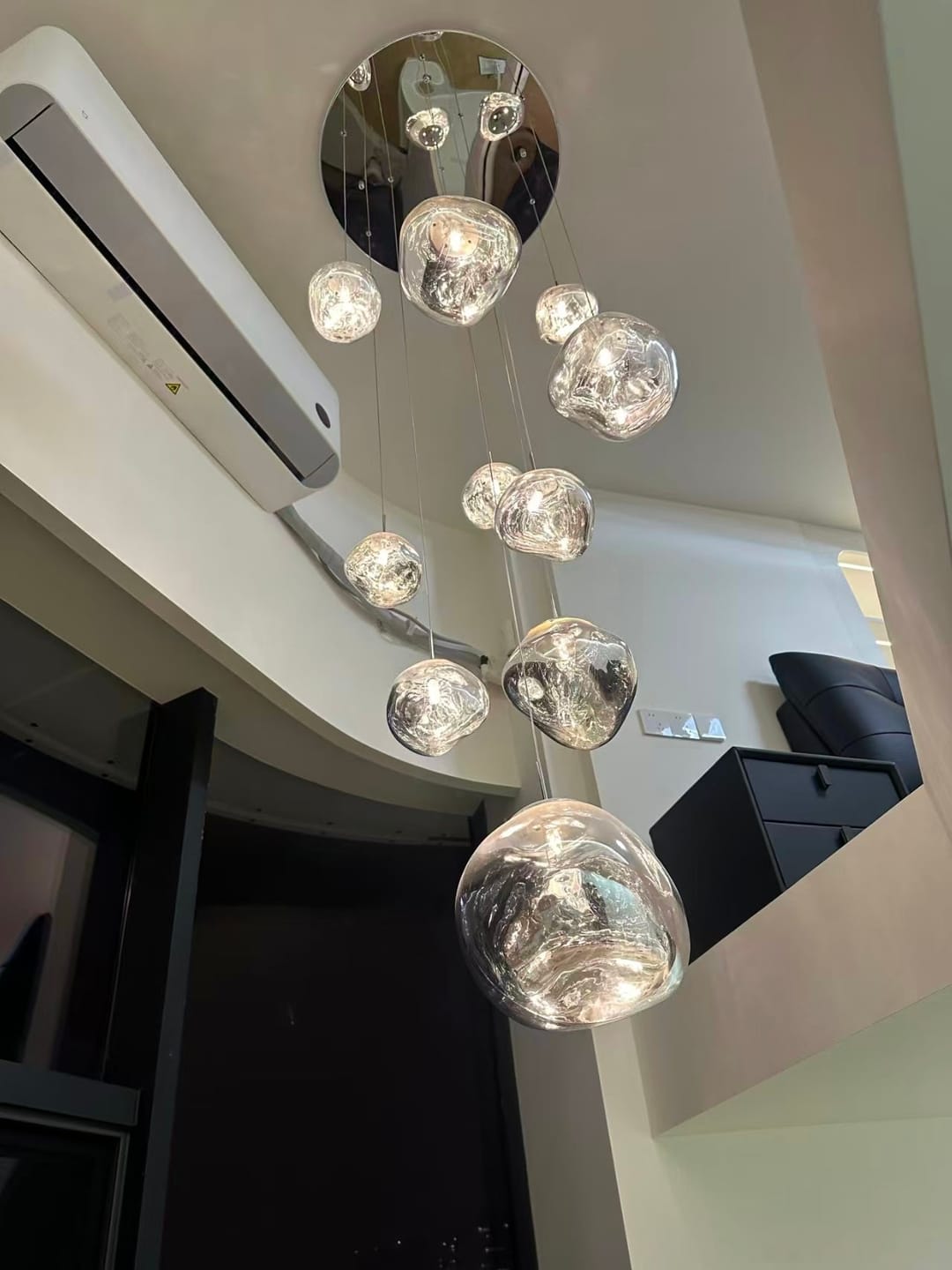 Customer photo review of Tambora Lava Pendant Light(Mixed Sizes), Bulb Version