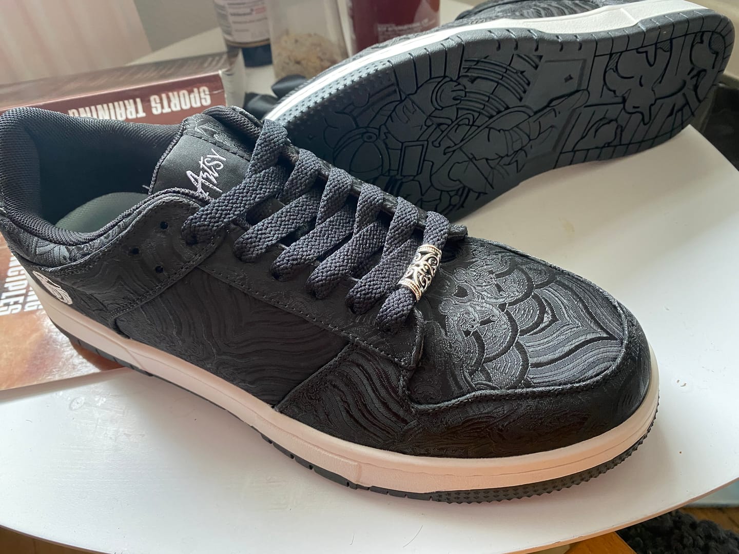 Customer photo review of Nihonga inspired Silk Sneakers