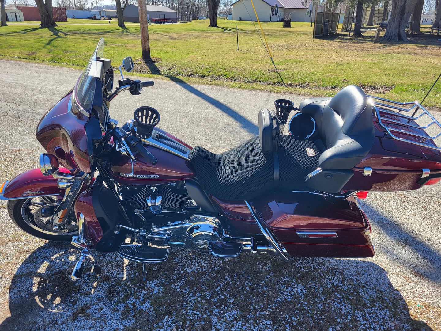 Wind Rider mesh seat cover on a Harley Davidson Ultra Limited