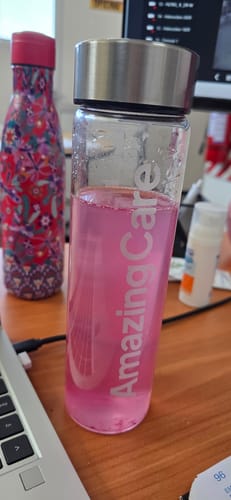 Customer photo review of Botella vidrio tapa ancha 600ml