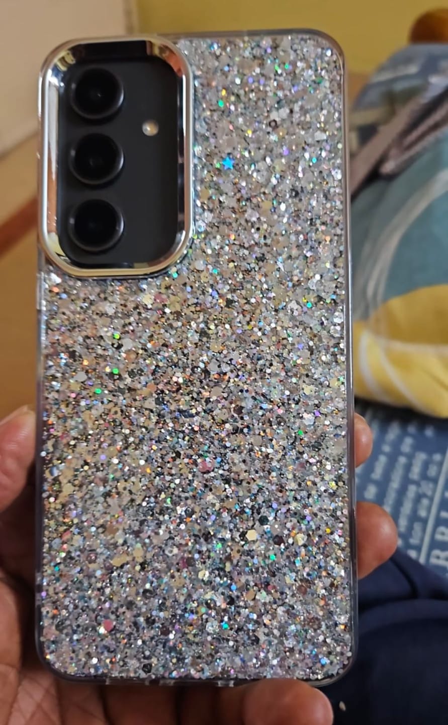 Customer photo review of Premium Luxury Branded Rhinestone Diamond Glitter iPhone Samsung Silicone Case