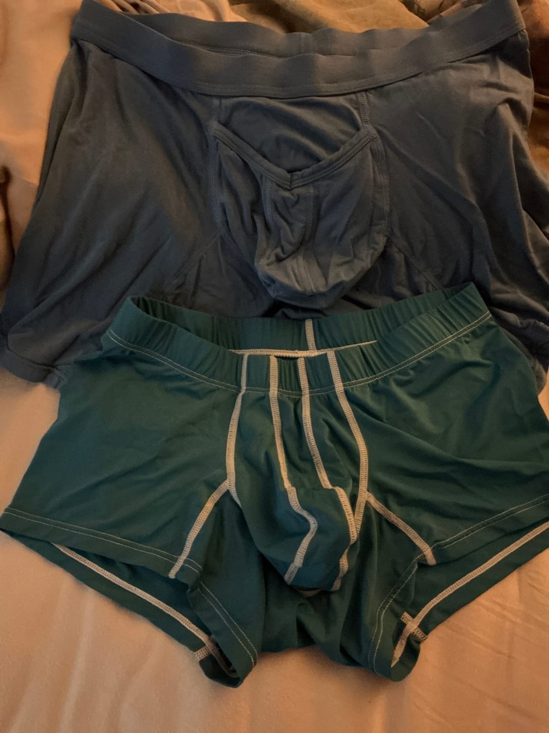 Customer photo review of Modal 7in Boxer Briefs V-FLY 3pk Slate/Heather Gray/Blue