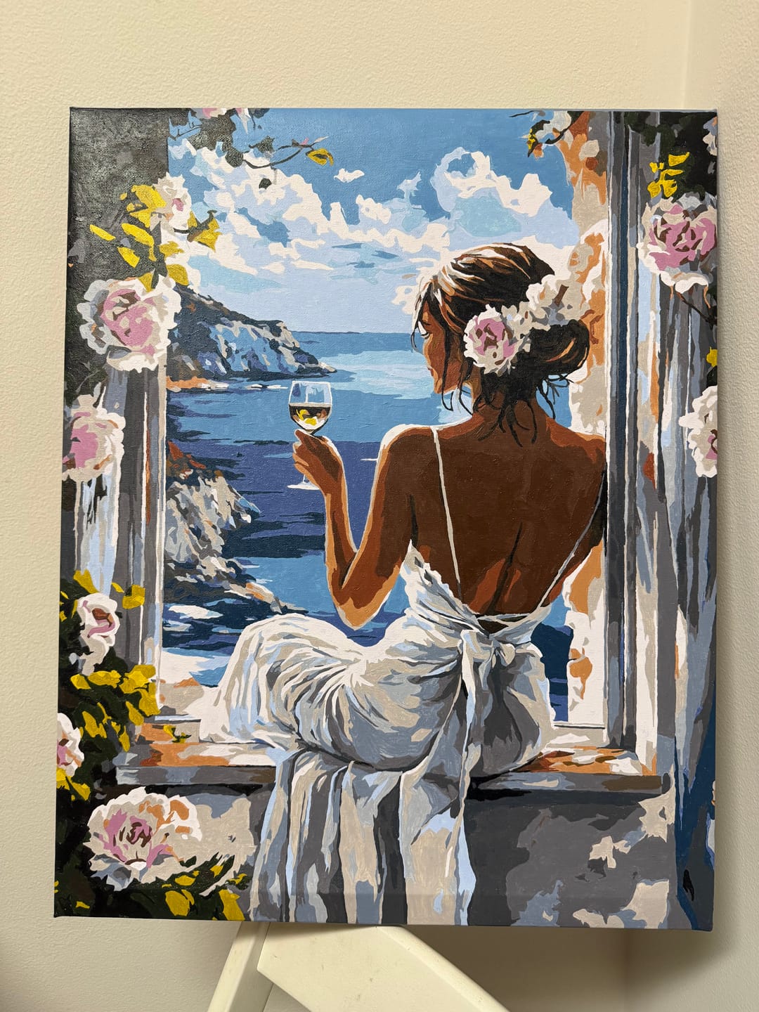Customer photo review of Wine by the Waves | Paint by Number