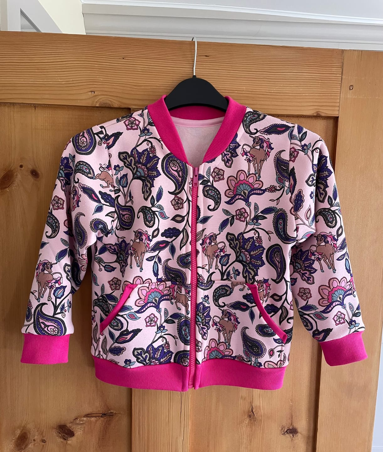 Customer photo review of Unicorns and Paisley Sweatshirt Fabric