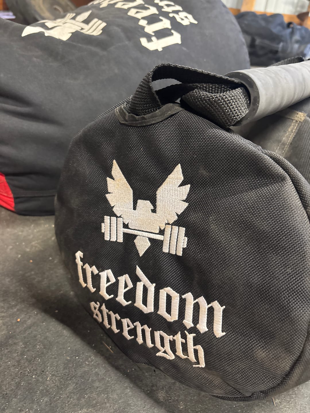 Customer photo review of Strongman throwing bags