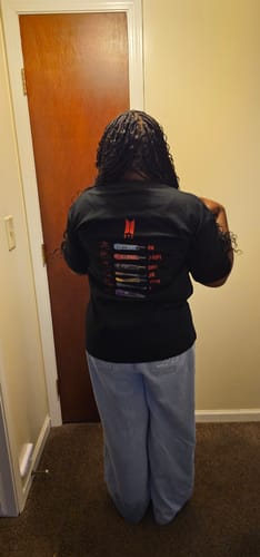 Customer photo review of BTS Come Back World Tour Concert Shirt