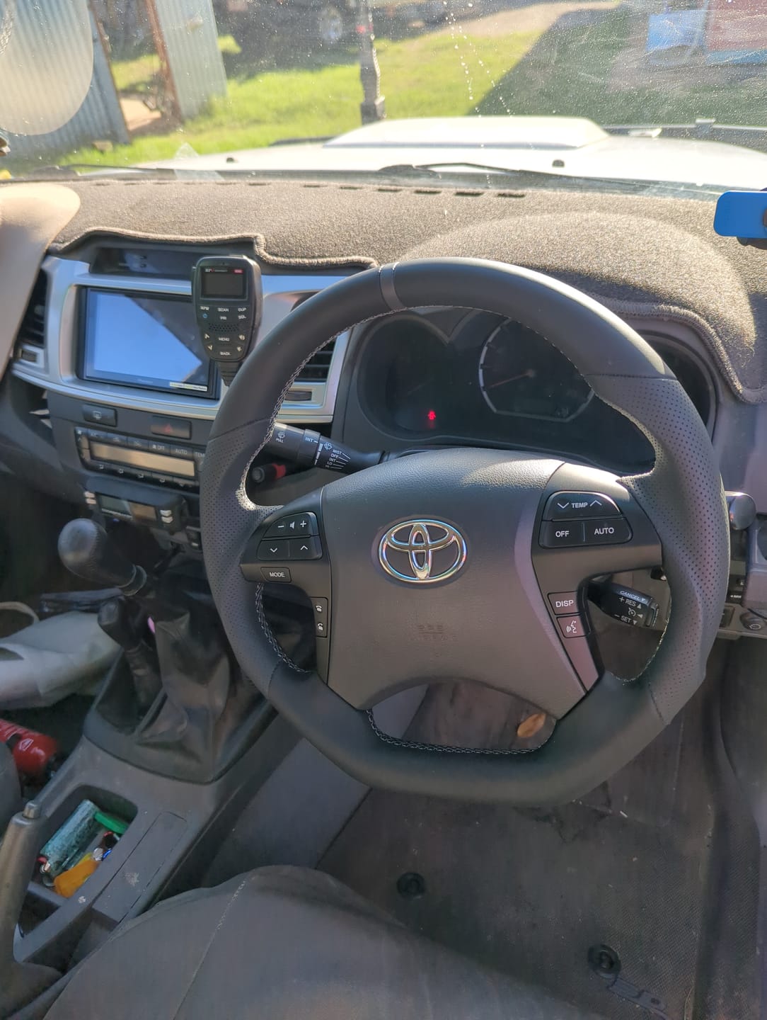 Customer photo review of Premium Steering wheel Leather + Centre Stripe suitable for use with Toyota Hilux N70 2011-2015