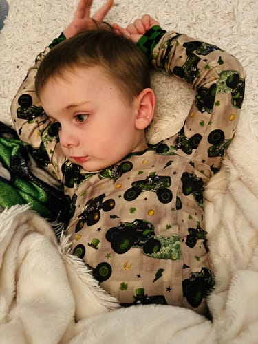 Customer photo review of Clover Crusher Two-Piece Long Sleeve Jammies