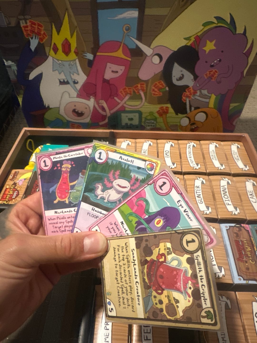 Customer photo review of Clear Matte Standard American Card Sleeves