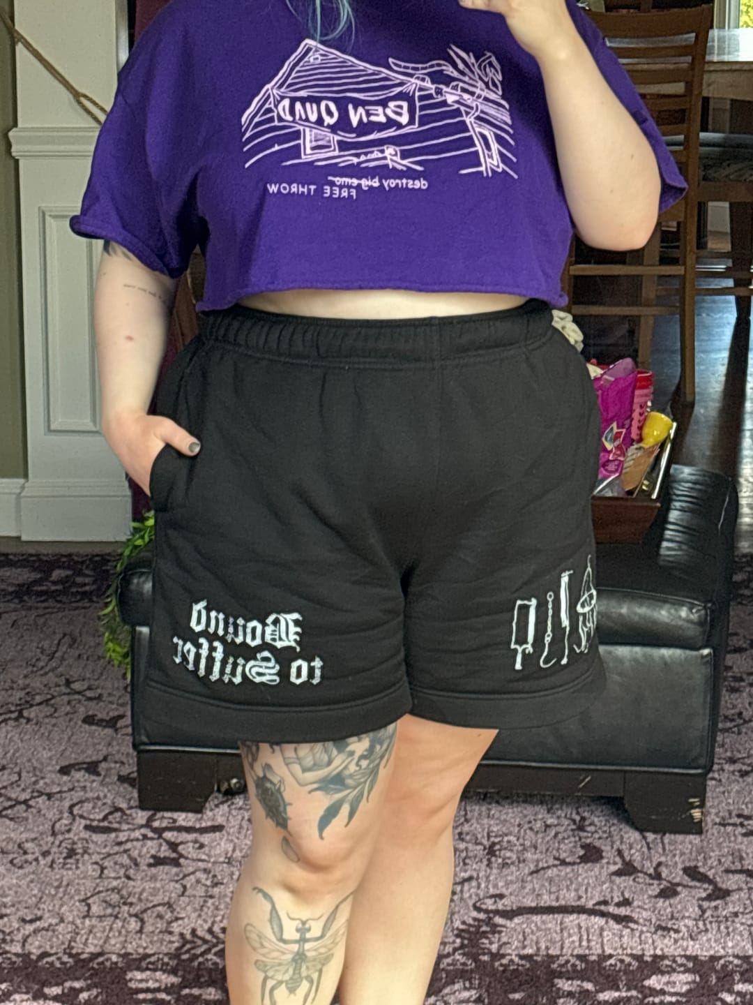 Customer photo review of Bound To Suffer Track Shorts