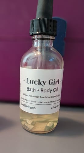 Customer photo review of Lucky Girl Bath & Body Oil