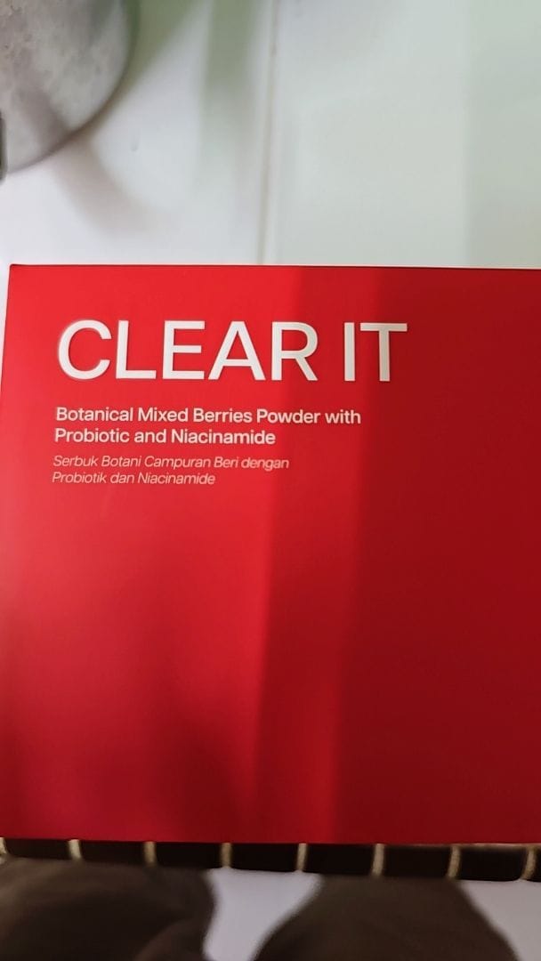 Customer photo review of Ventamin Clear It+: Doctor-Formulated Drink Mix for Acne & Breakout Control