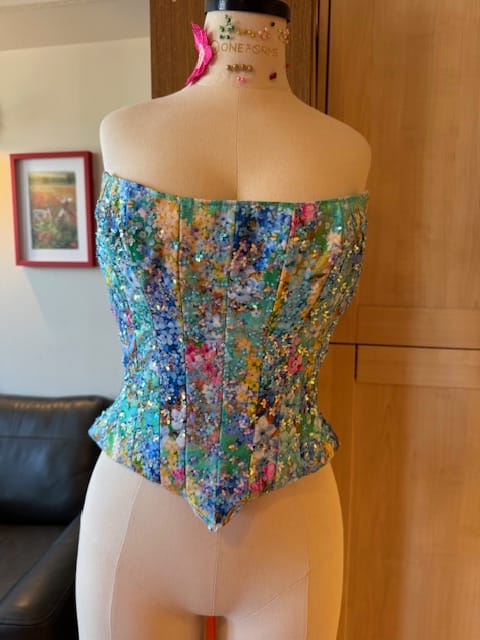 Customer photo review of Blooming Meadow Viscose Poplin Fabric