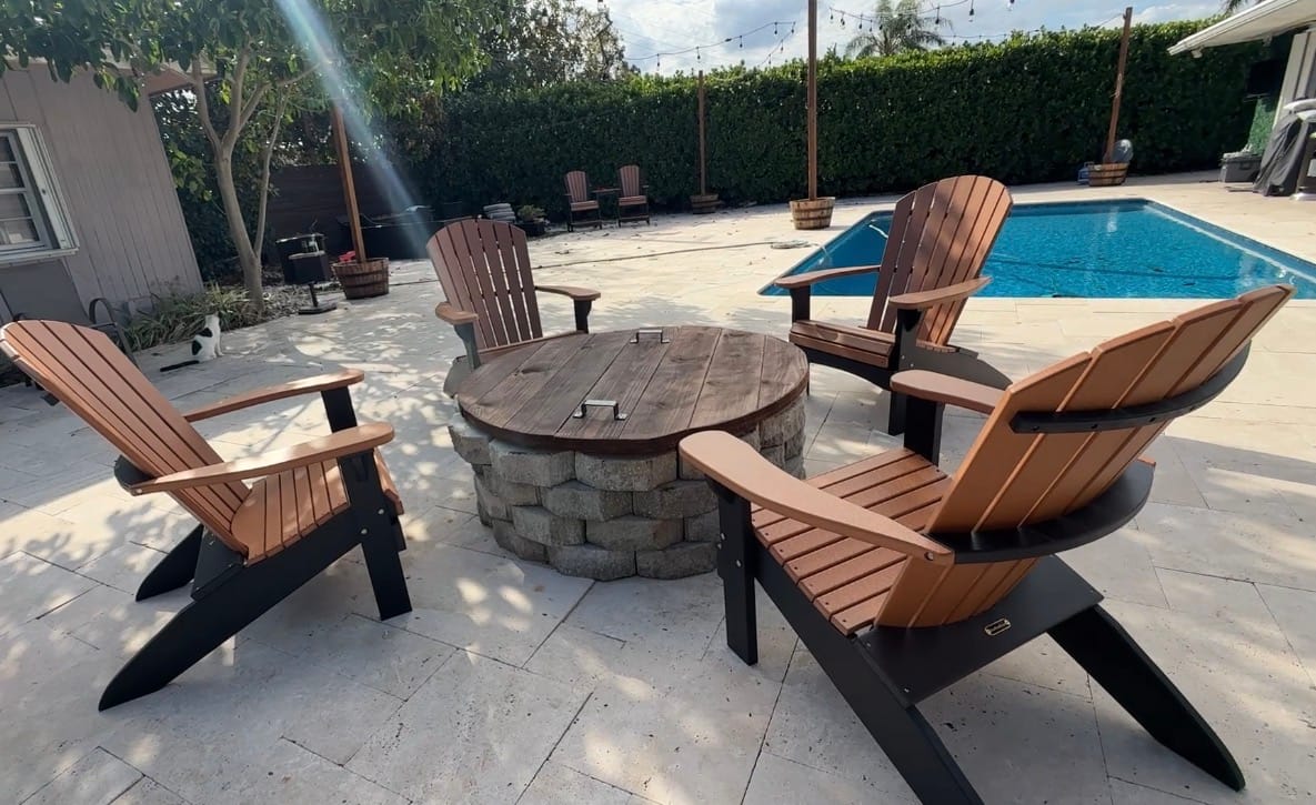 Customer photo review of Set of 4 Adirondack Chairs Original King Size