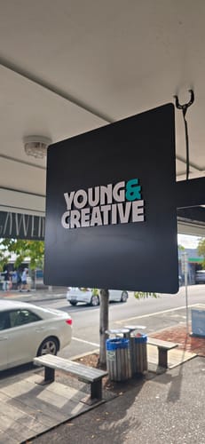 Customer photo review of FOLD Square Sign 400