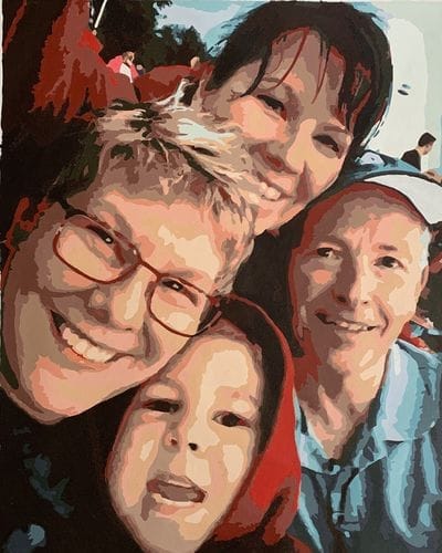 Customer photo review of Custom Paint By Numbers - Personalized Portraits Art