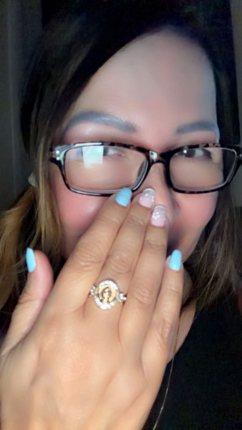 Customer photo review of FREE Today: Elegant Virgin Mary Emblem Ring: Sacred Detail for Daily Devotion