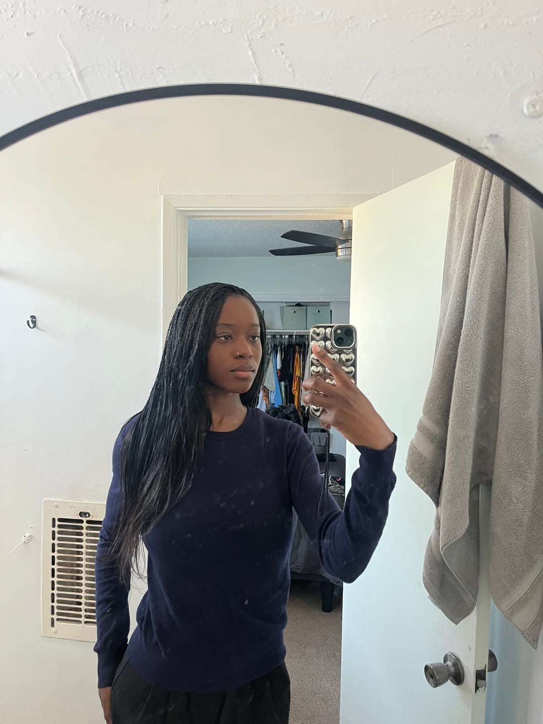 Customer photo review of Silky Straight Bulk Hair Extensions for Braiding