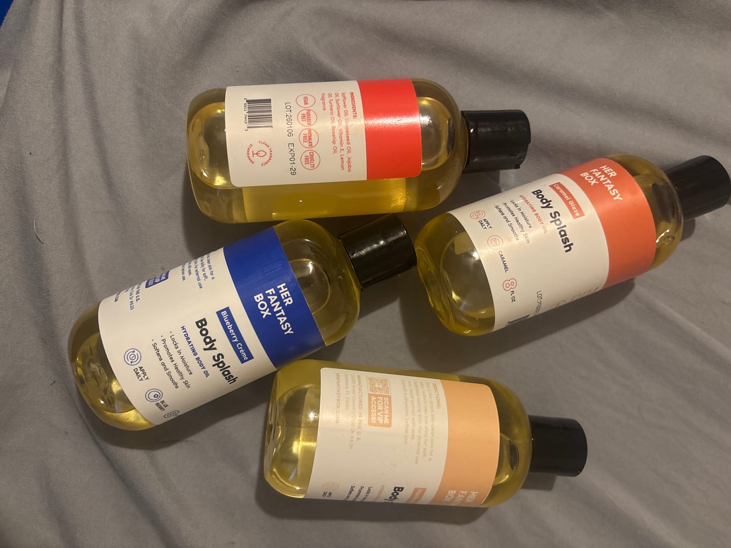 Customer photo review of Sweet Skin Body Oil Bundle