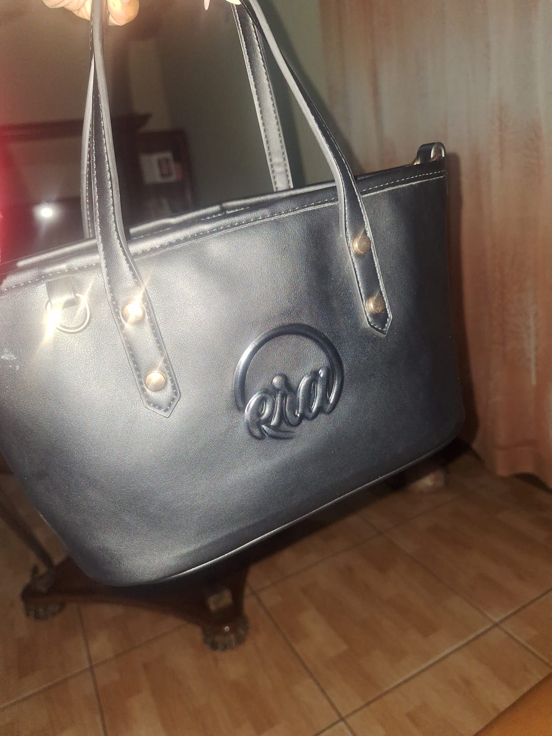 Customer photo review of Black Mini Era Tote Bag
