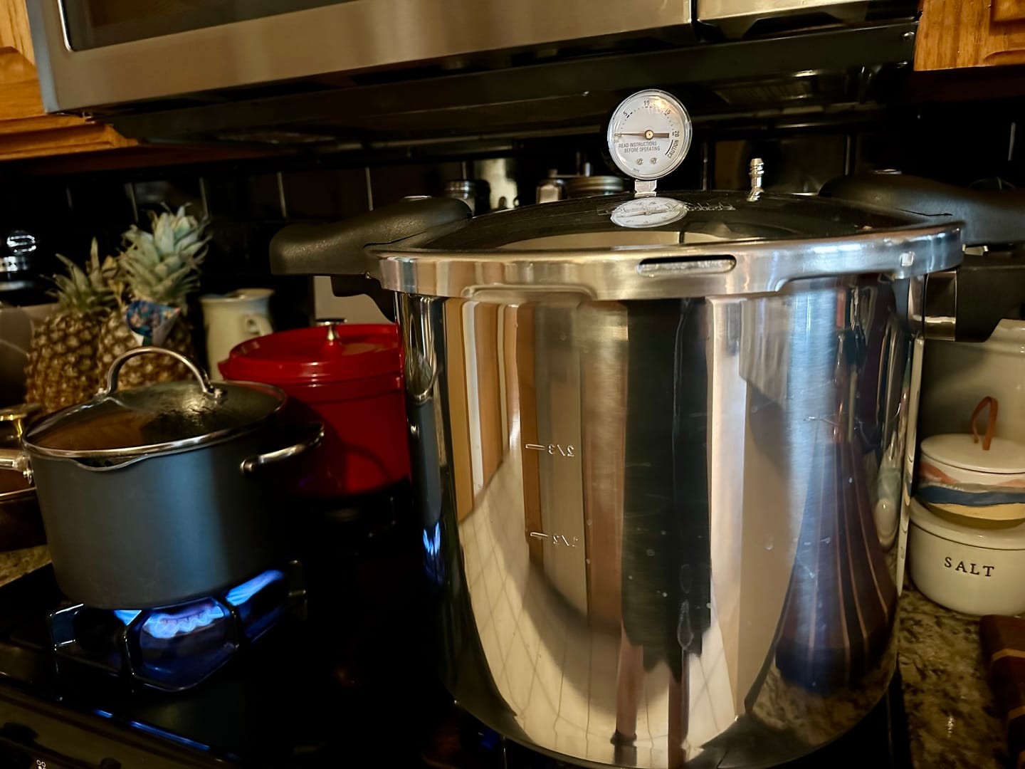 Customer photo review of THE TANKER™ 23 Quart Pressure Canner & Cooker by Denali