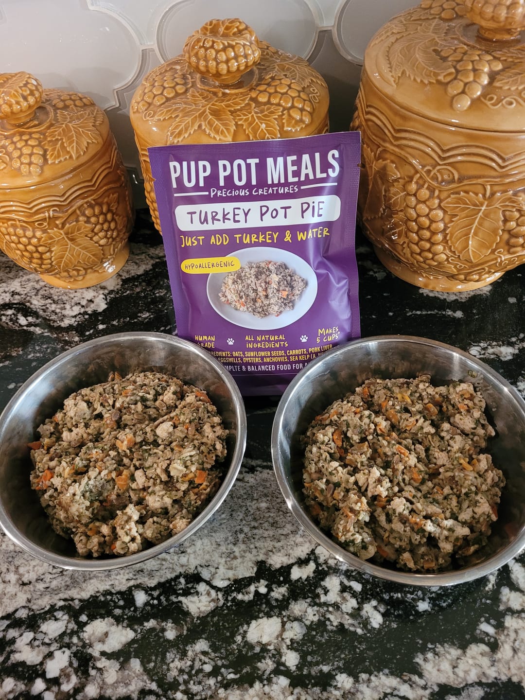 Customer photo review of Pup Pot Meals - Variety Pack