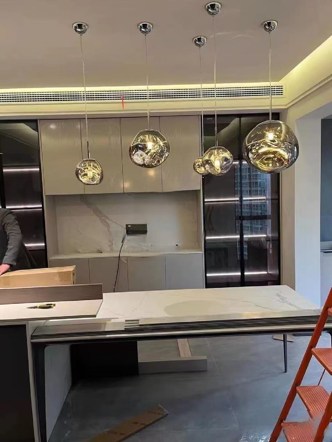 Customer photo review of Tambora Lava Pendant Light, Bulb Version