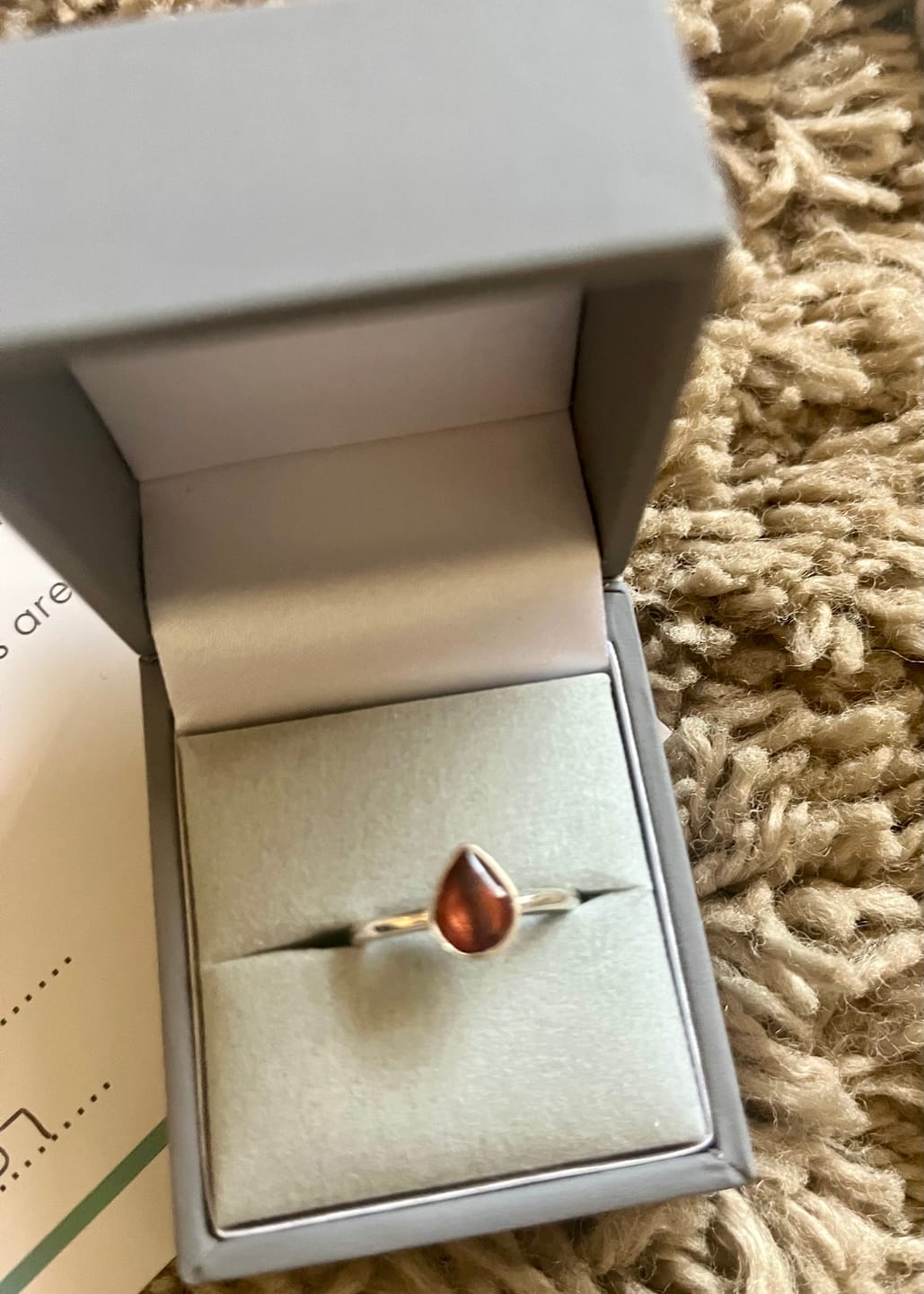 Customer photo review of Silent Teardrop Ring