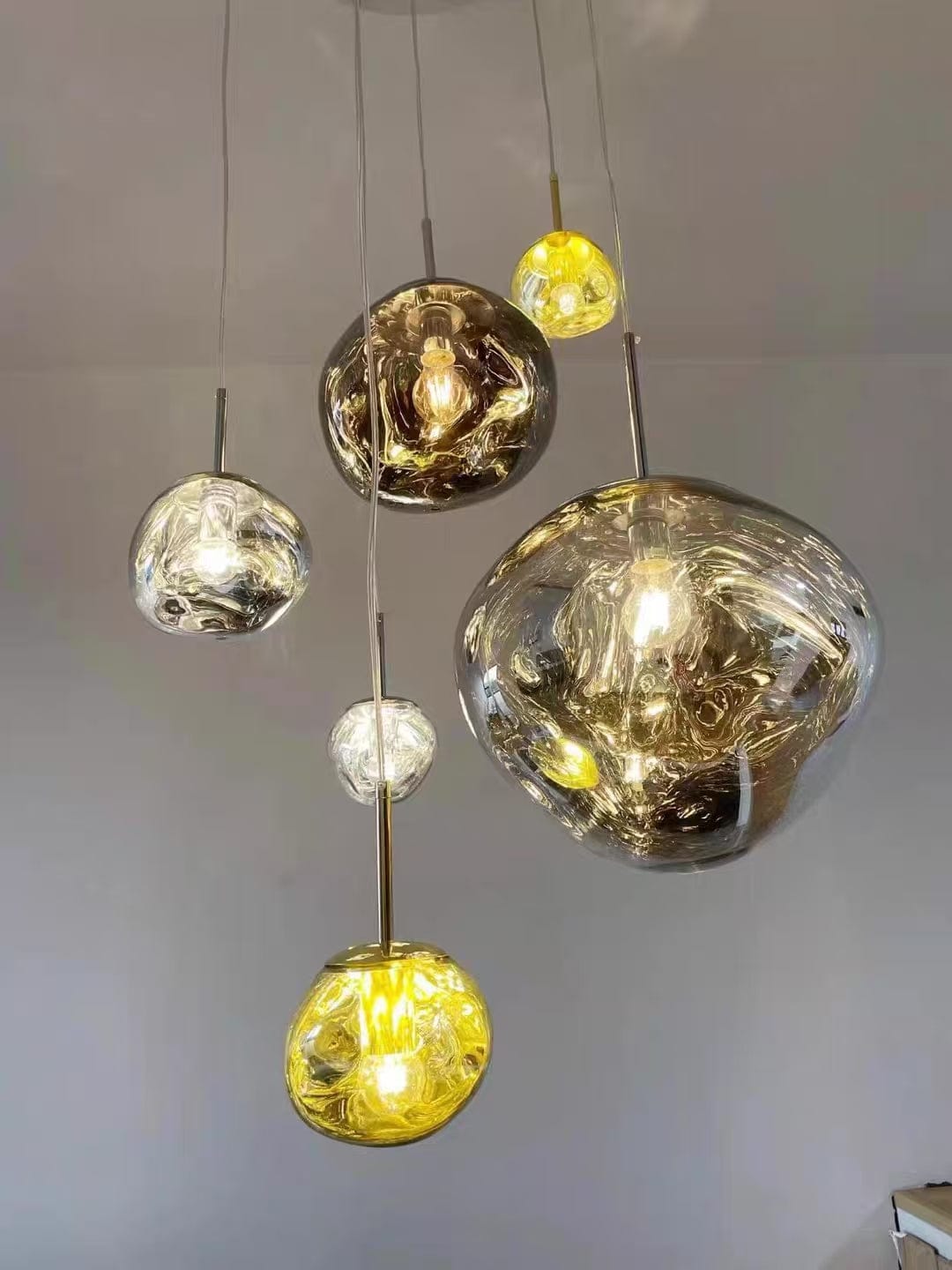 Customer photo review of Tambora Lava Pendant Light(MixedSizes), Bulb Version