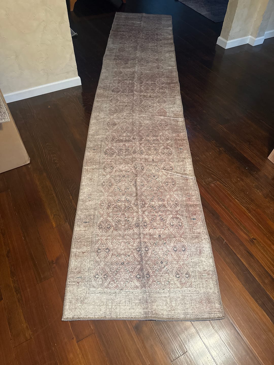 Customer photo review of Distressed Vintage Levent in Beige : Runner Rug