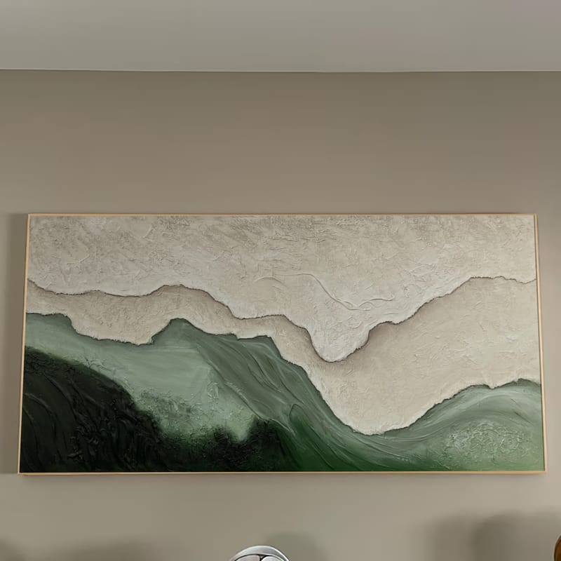 Customer photo review of Green Abstract Texture Wall Art #AT031