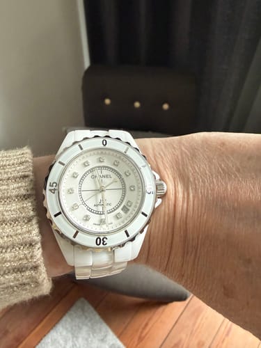 Customer photo review of J12 Automatic White Ceramic Diamond Numerals White Dial