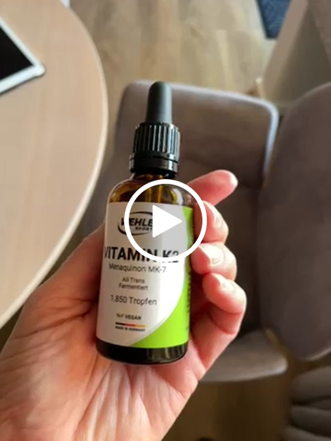 Customer video review of Wehle Sports Vitamin K2 MK7 Tropfen - 50ml  1850 Tropfen