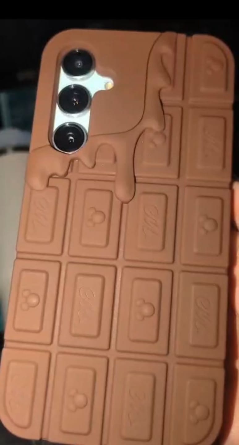 Customer photo review of Samsung Brown Pre-Order 3D Cute Chocolate Keyboard Rubber Silicone Case