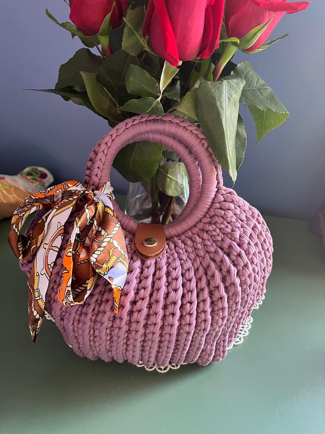 Customer photo review of CrochetPark™ Shell crochet Handbag DIY Kit