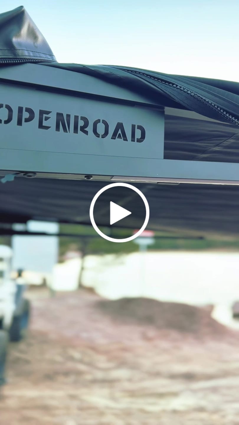 Customer video review of OPENROAD 90-Degree Quick-open Awning