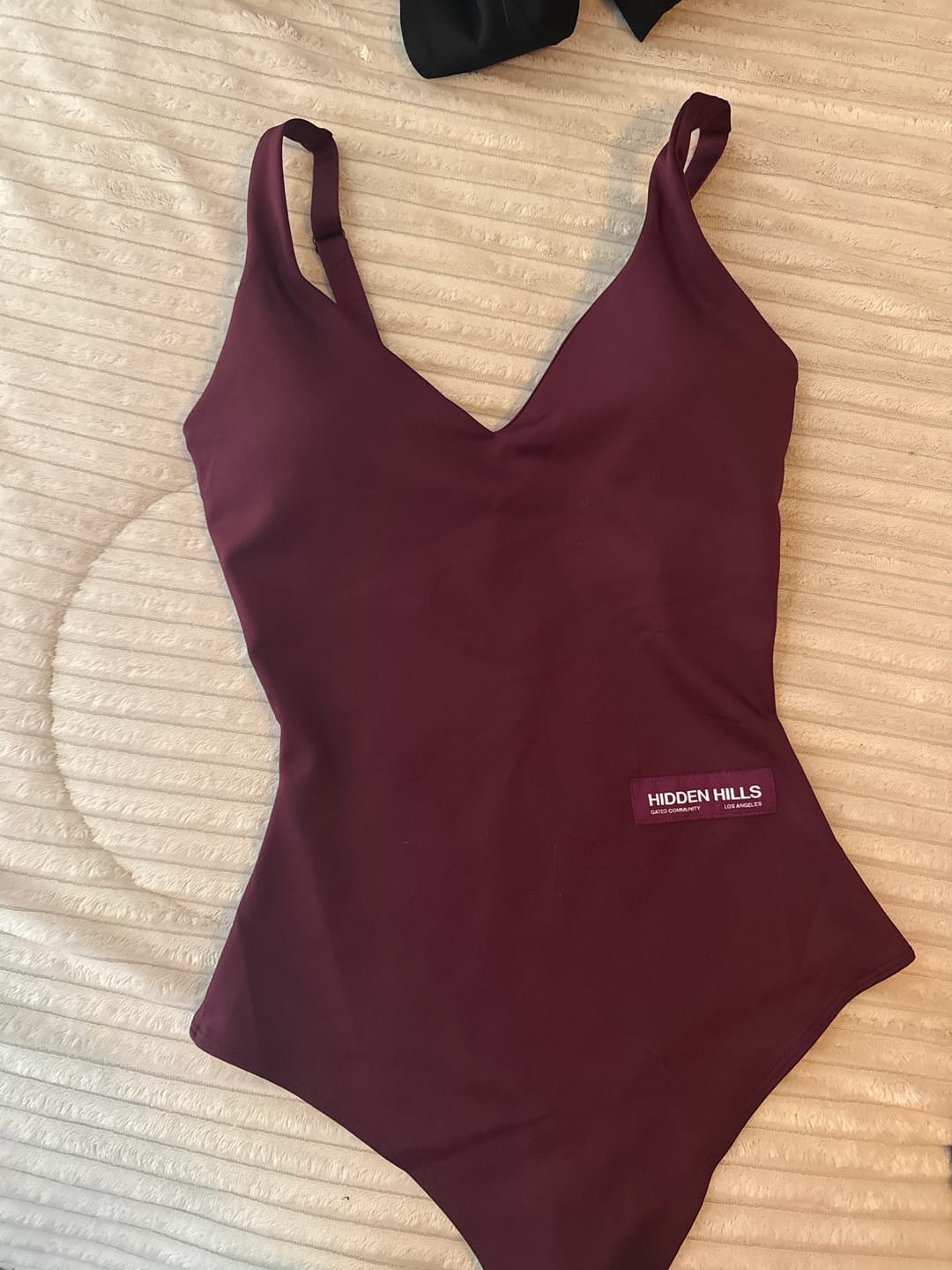 Customer photo review of LABEL BODYSUIT DARK PLUM