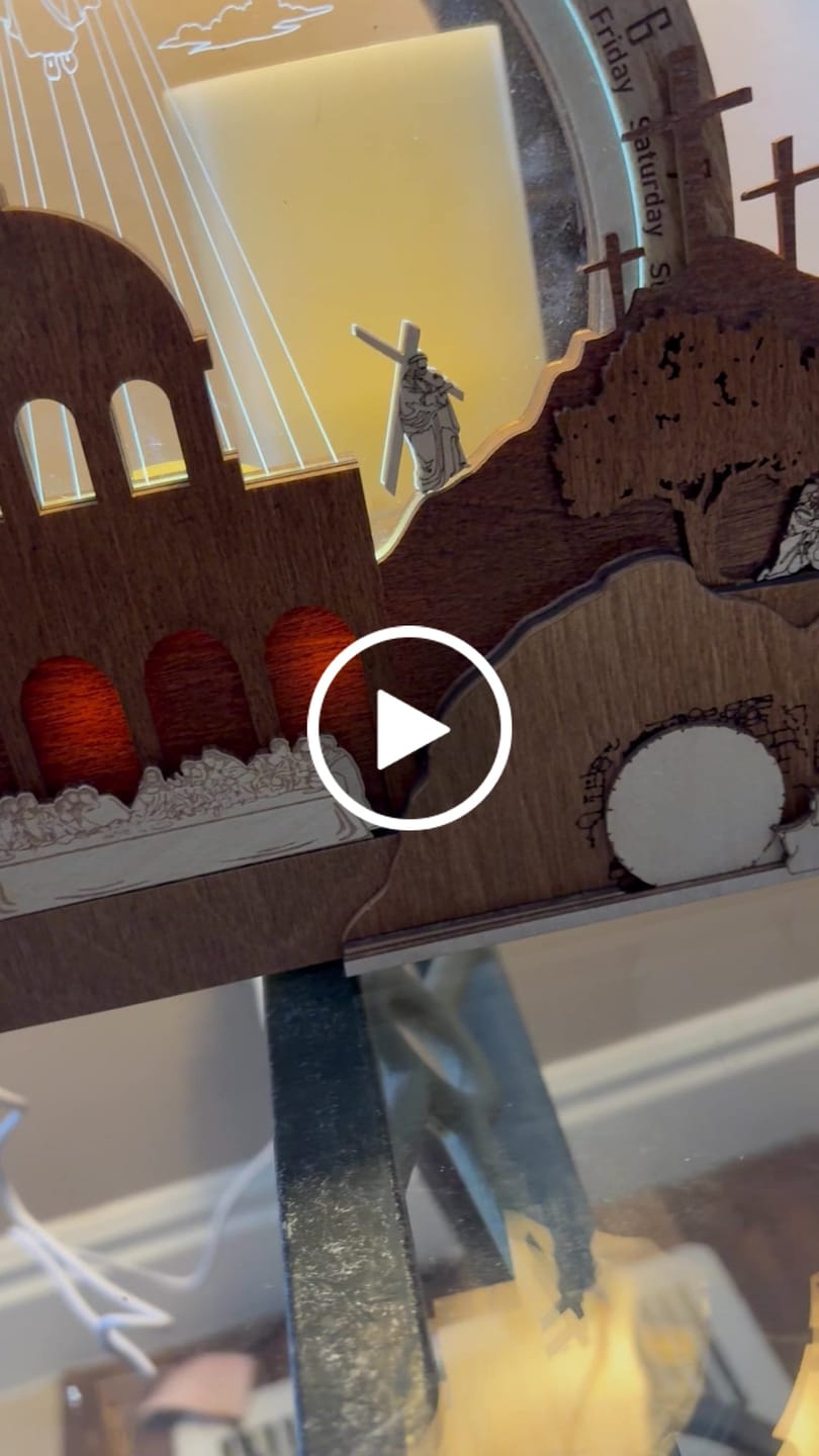 Customer video review of Easter Creche Countdown | Light-Up + Music Display