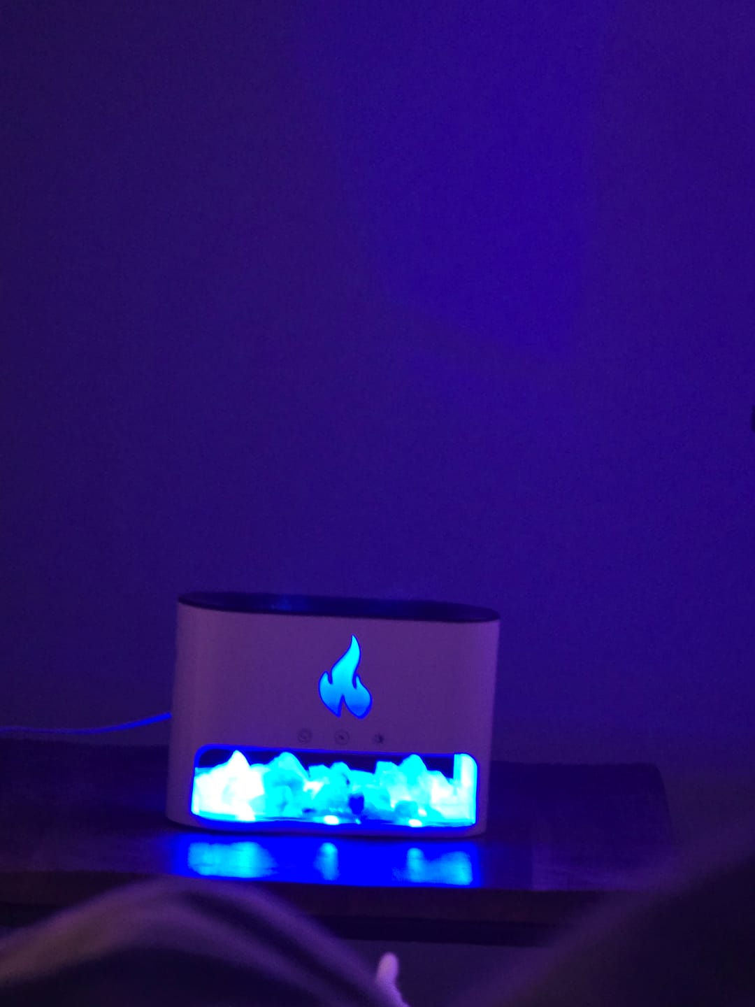 Customer photo review of Himalayan Salt Fireplace Humidifier Lamp + FREE 18 Organic Essential Oils Set