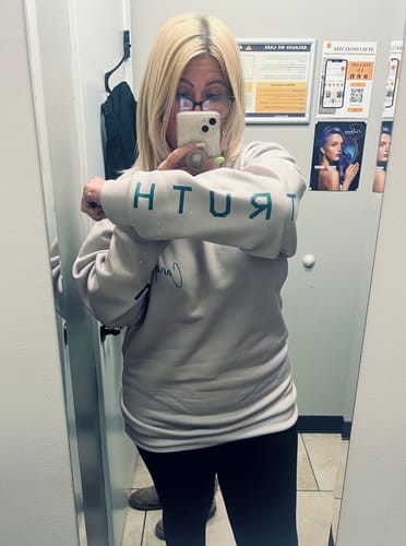 Customer photo review of The Life The Way Crewneck