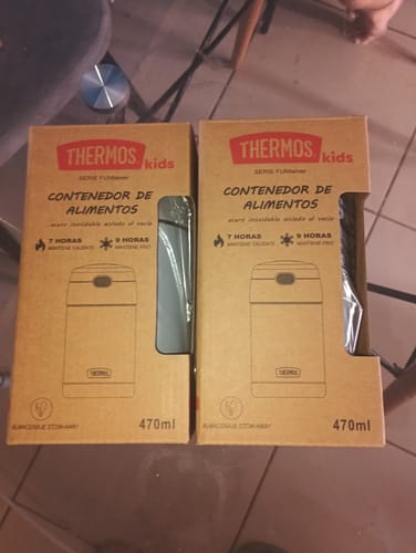 Customer photo review of TERMO COMIDA  ACERO INOX  470ML DENIM BLUE