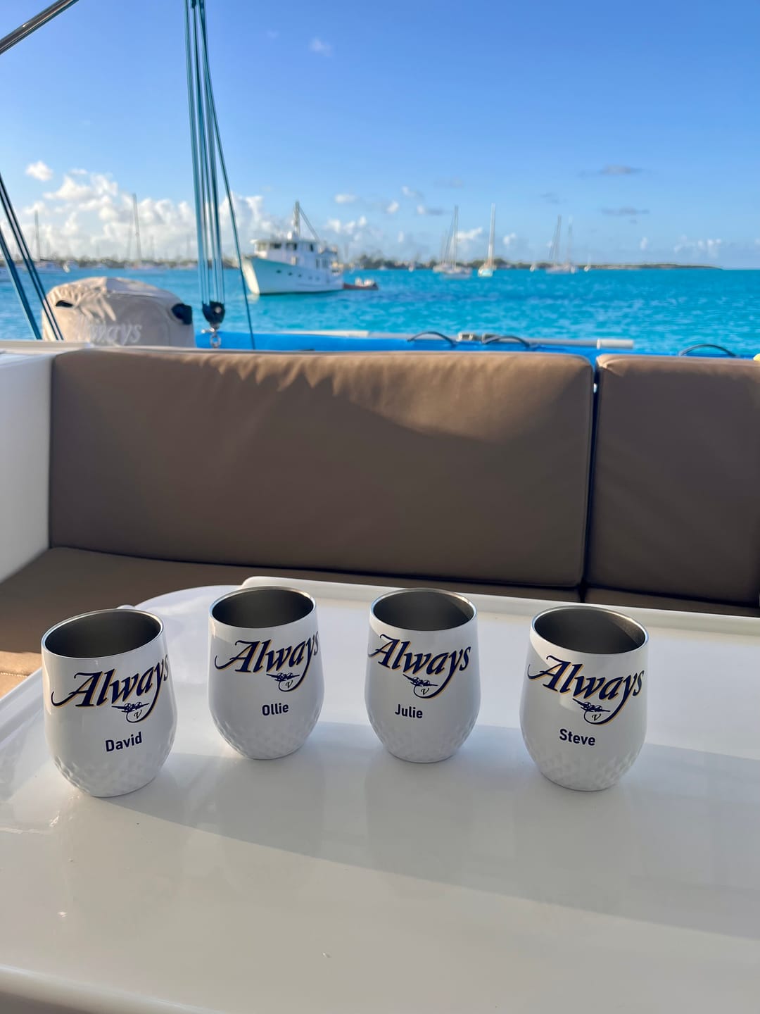 Customer photo review of Custom Wine Tumblers