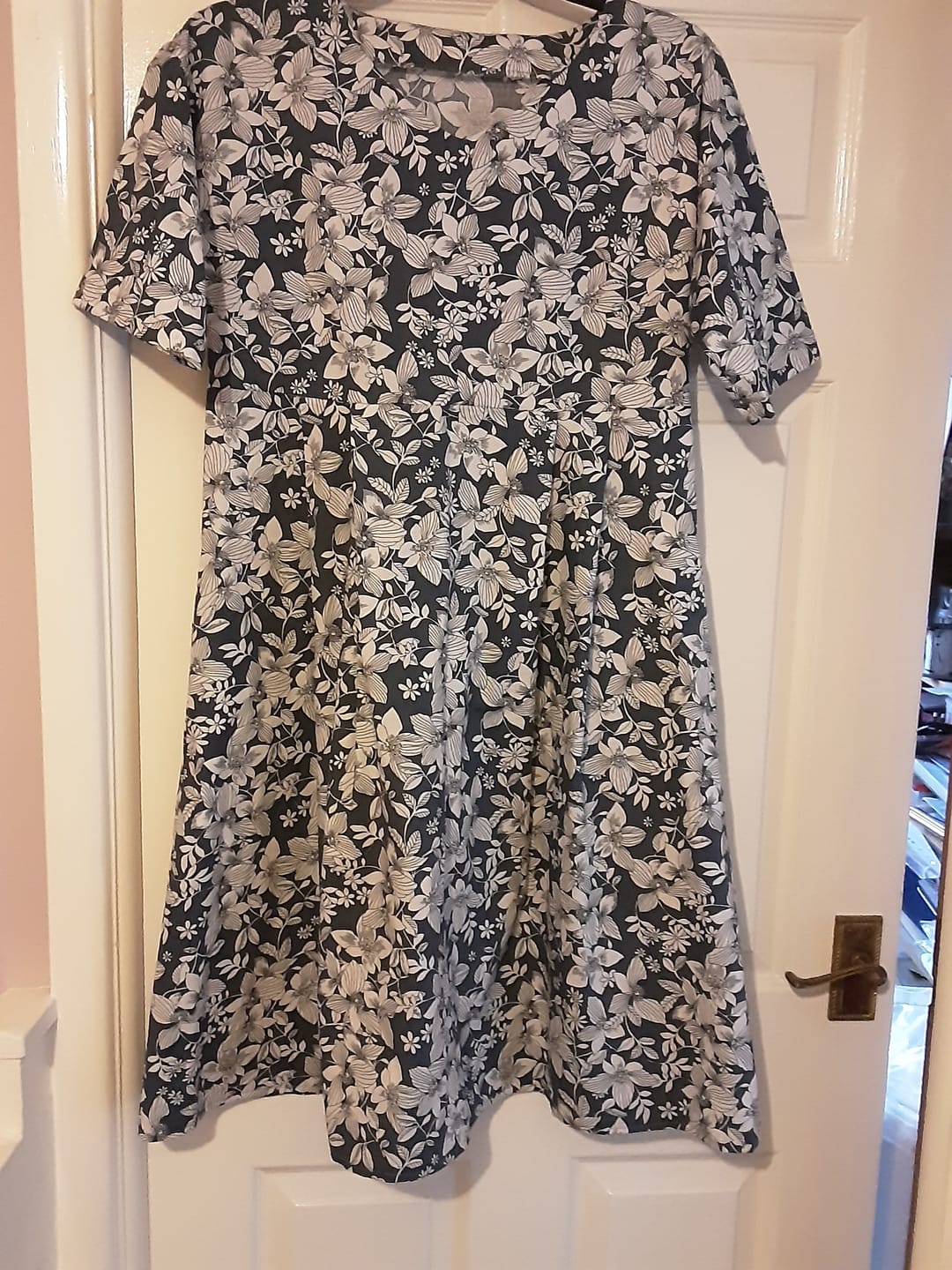 Customer photo review of Large Sketched Flowers Cotton Poplin Fabric